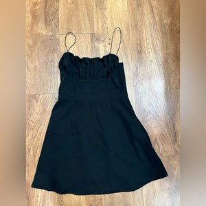 3/$15 Lani the Label Ruched Spaghetti Strap A-line lined black dress small
